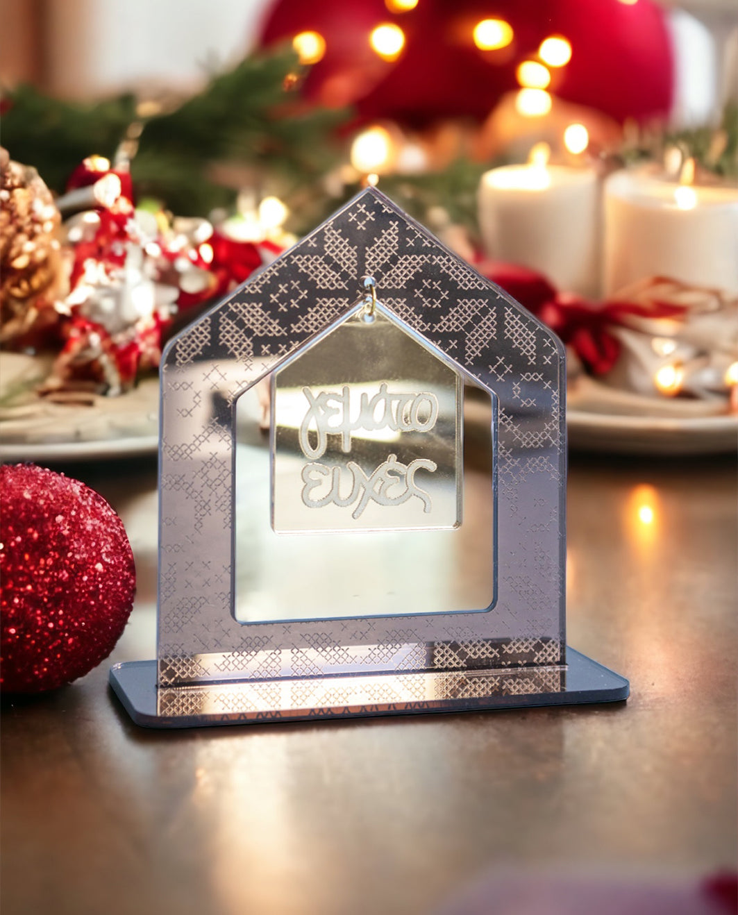 Table Charm 2D House Full of Wishes With Embroidery