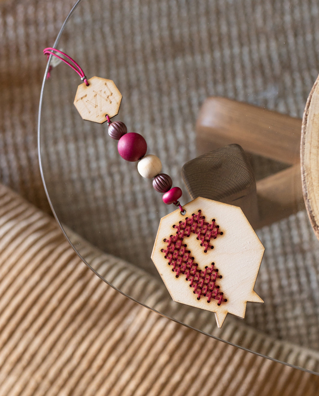 Pomegranate Embroidery Charm