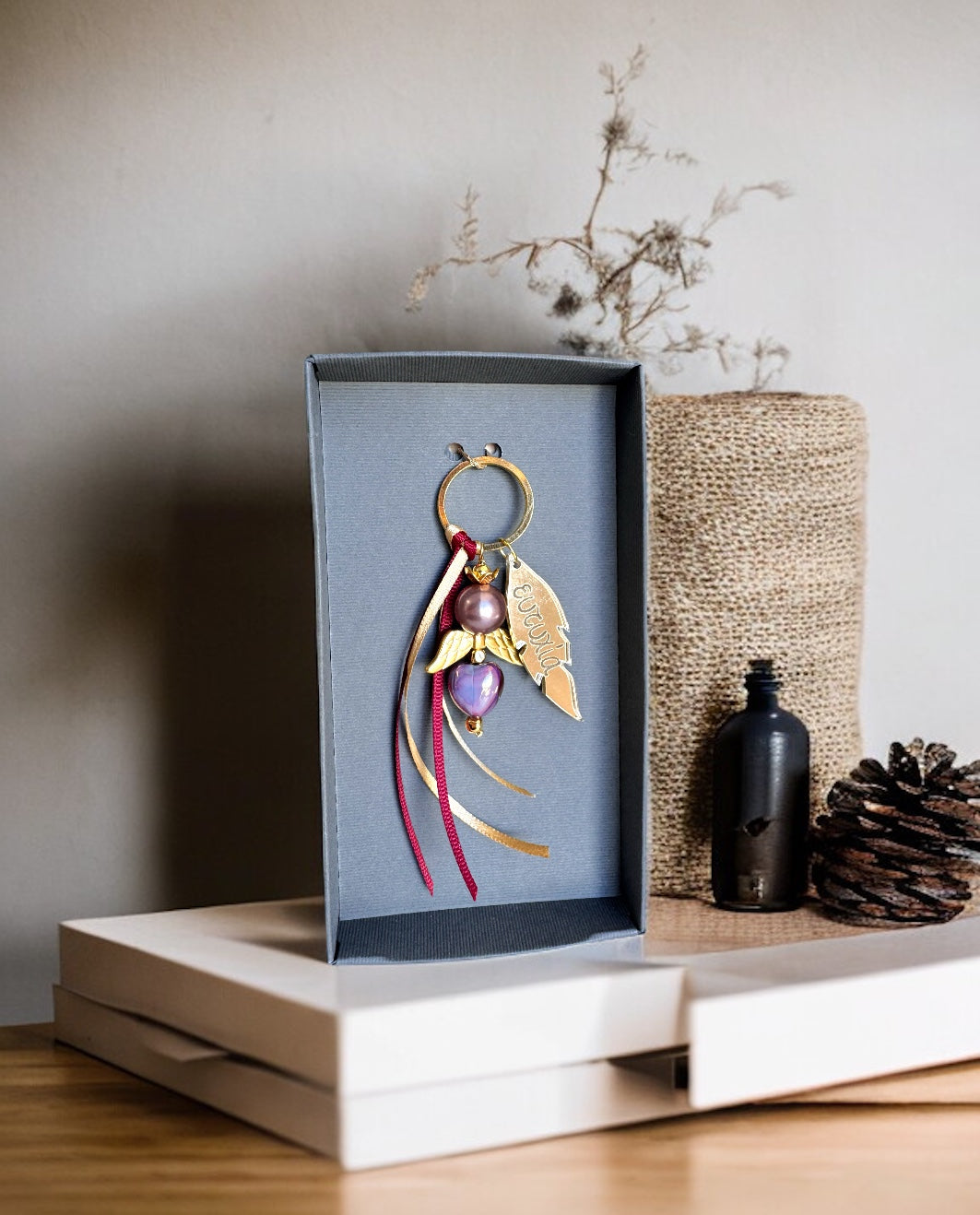 Γουράκι Μπρελόκ Αγγελάκι Ευτυχίας