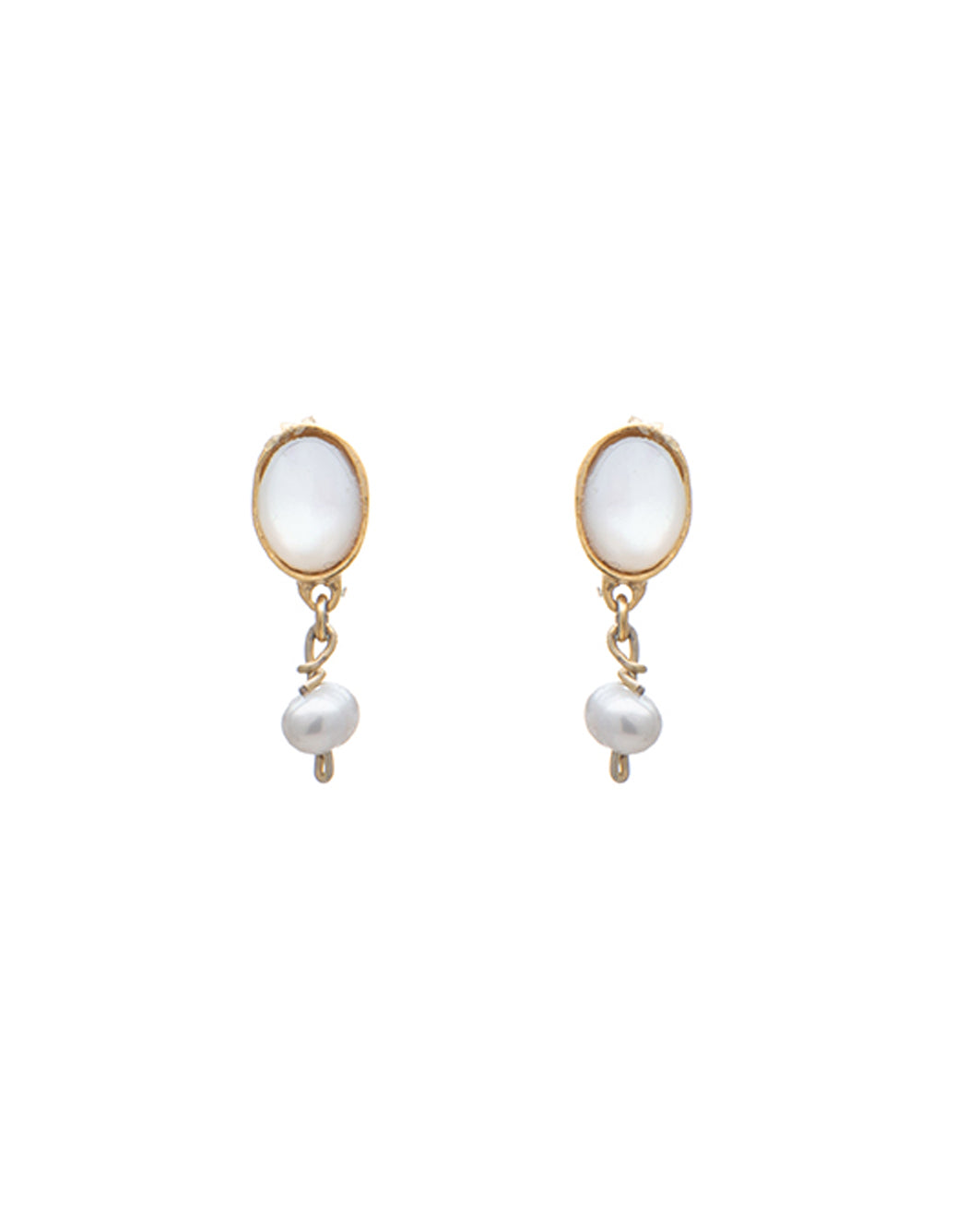 Midstone Pearl Earrings