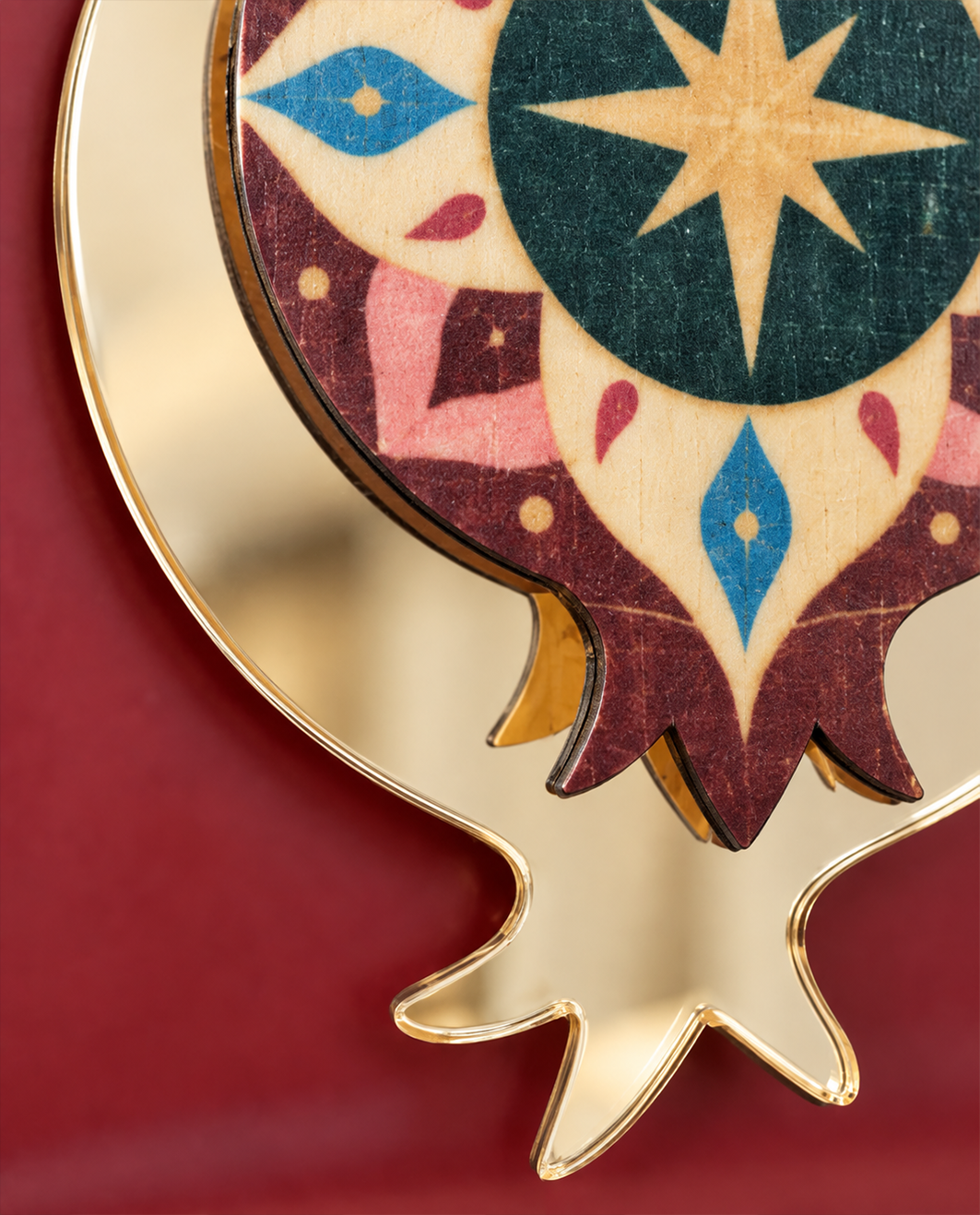 Κρεμαστό Γούρι Ρόδι Mandala Διπλό