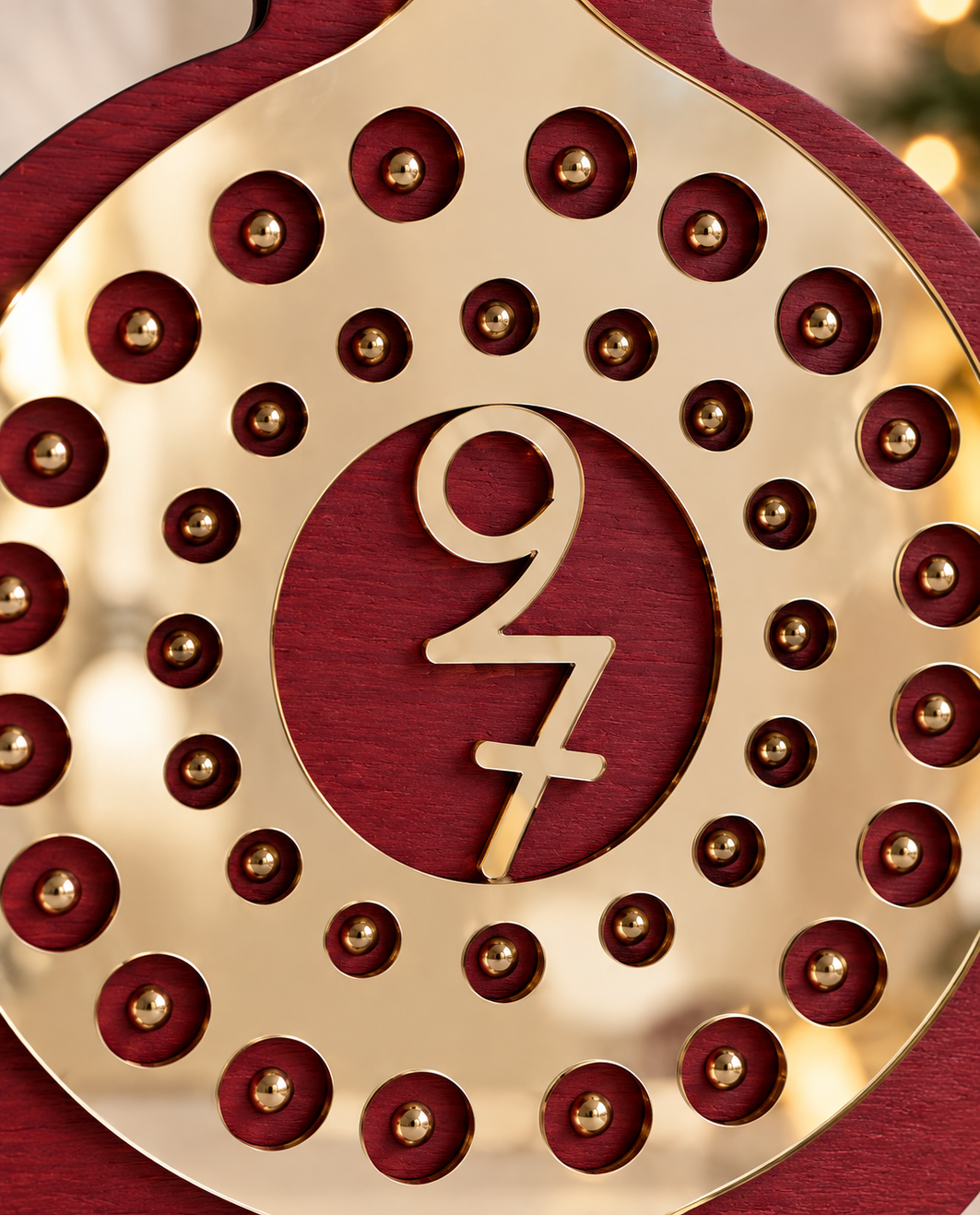 Γούρι Ρόδι 2D Dots Χρυσό Πλέξι 27