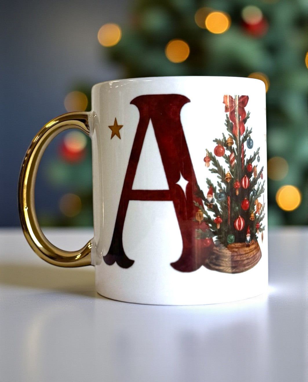 Χριστουγεννιάτικη Κούπα με Μονόγραμμα