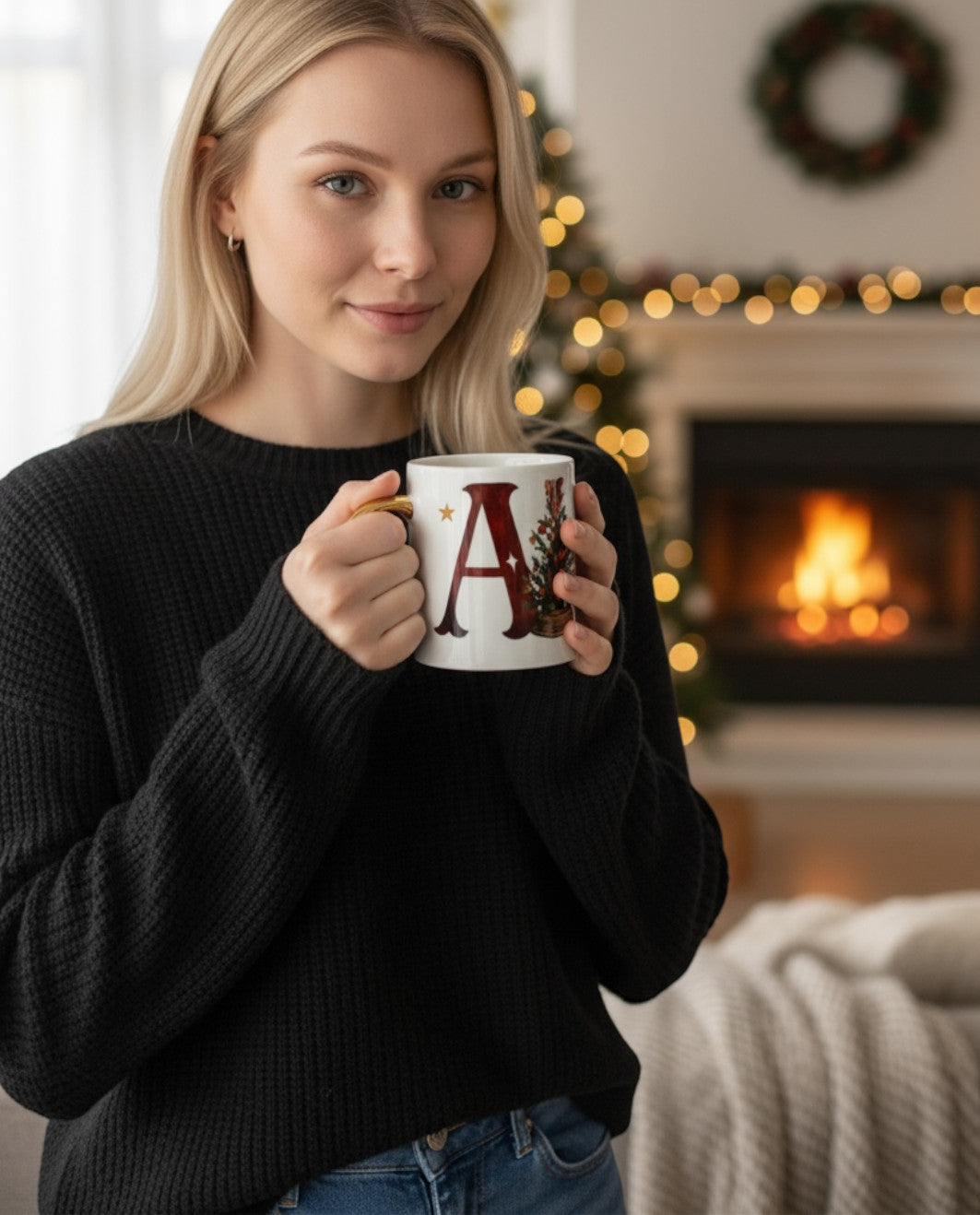 Χριστουγεννιάτικη Κούπα με Μονόγραμμα