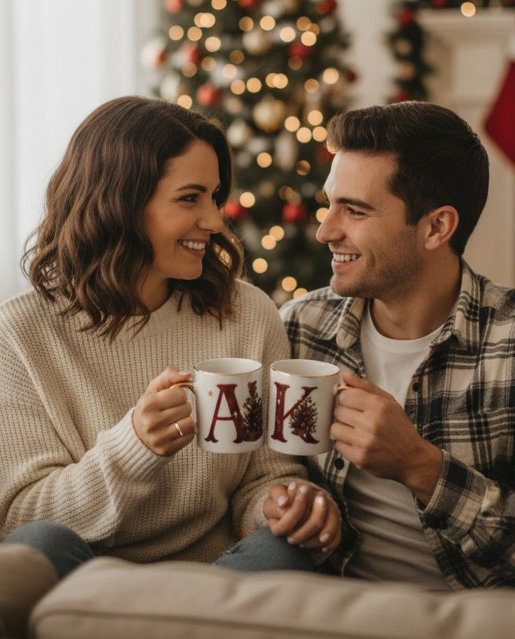 Χριστουγεννιάτικη Κούπα με Μονόγραμμα