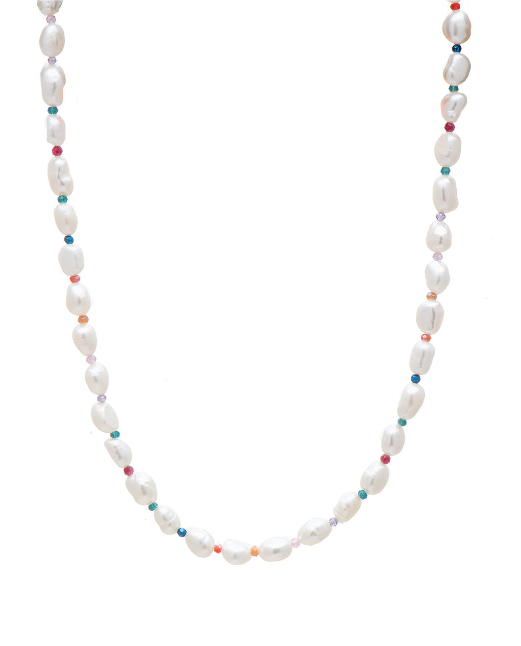 Necklace Zirconed Pearls
