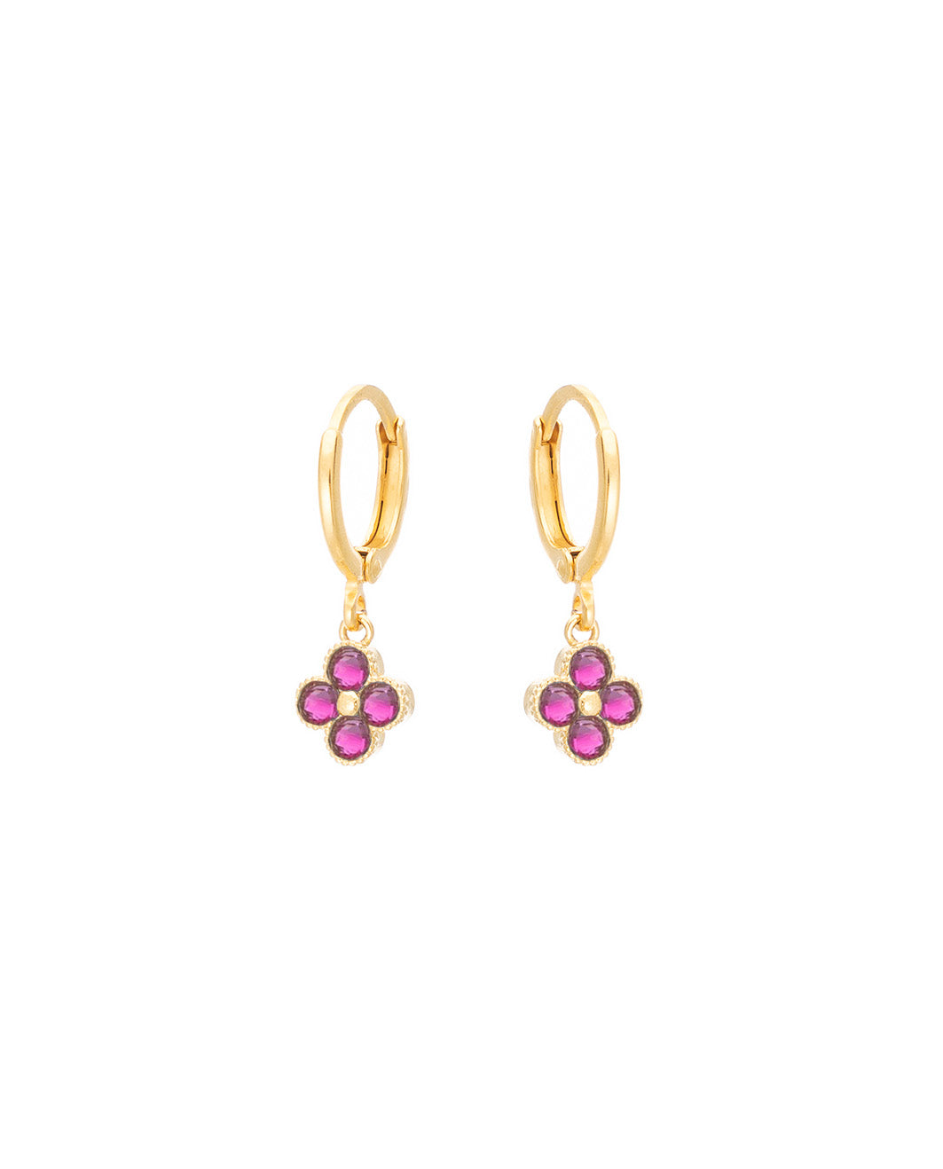 Σκουλαρίκια Κρικάκια Flower Zircon
