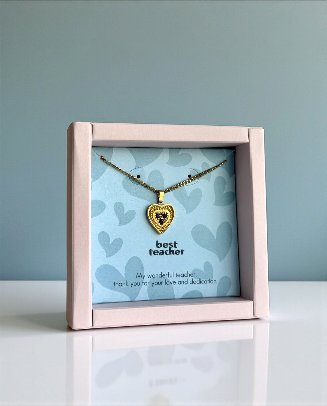 Gift Box για τη Δασκάλα Καρδιά με Ζιργκόν