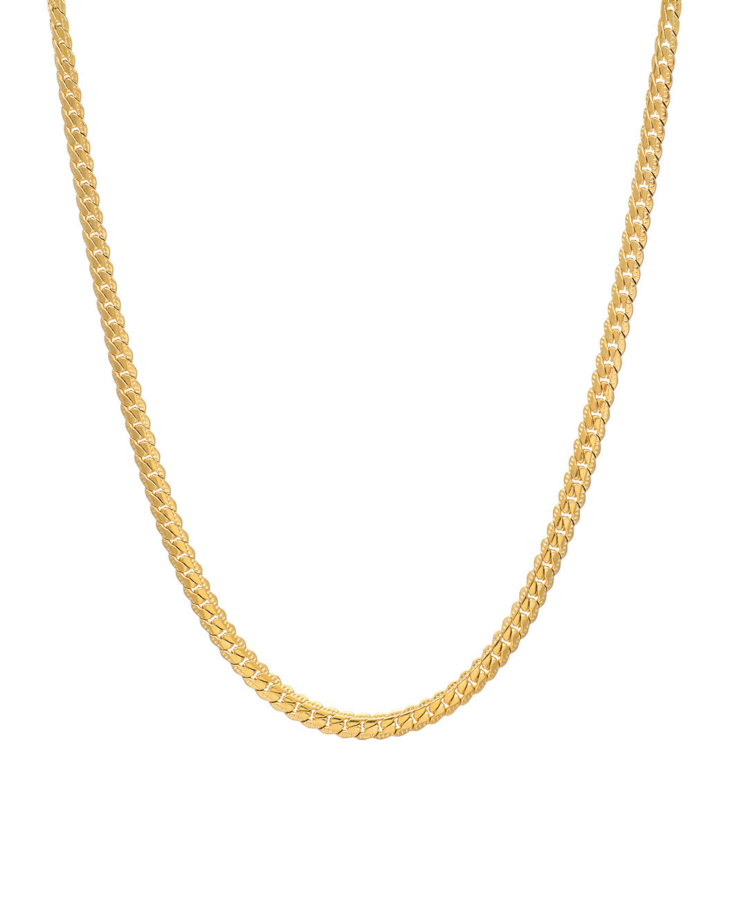 Gold Braid Chain Necklace