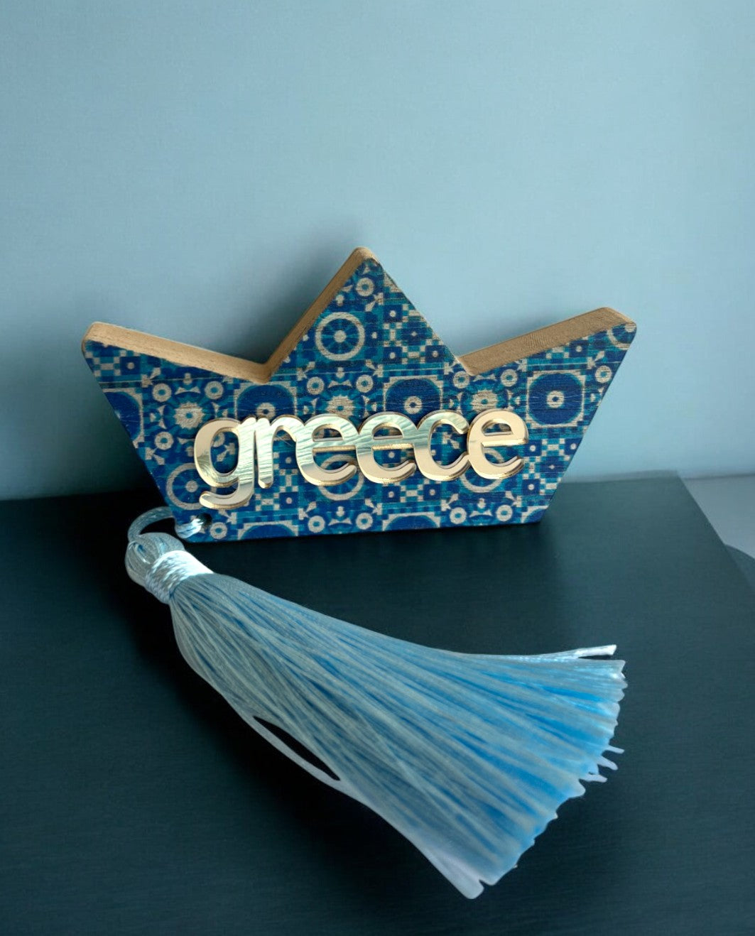 Σουβενίρ Ξύλινο Γούρι Καραβάκι Greece