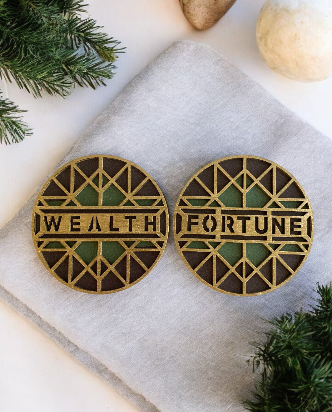 Σετ Σουβέρ Fortune Wealth (2 τμχ)