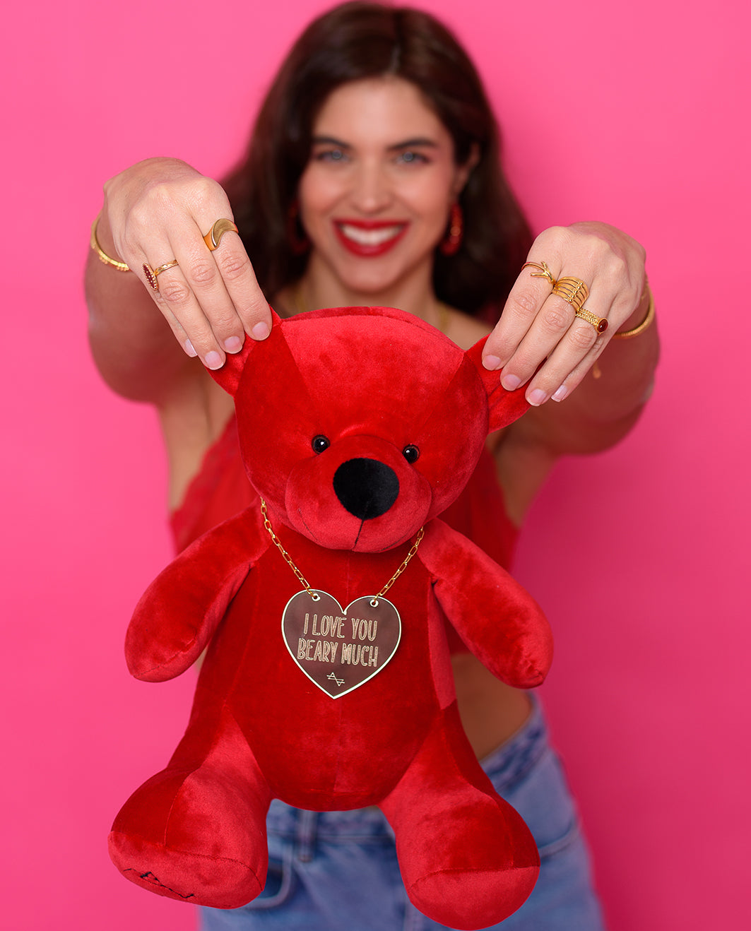 Βελούδινος Αρκούδος Beary "I love you Beary Much" 23cm