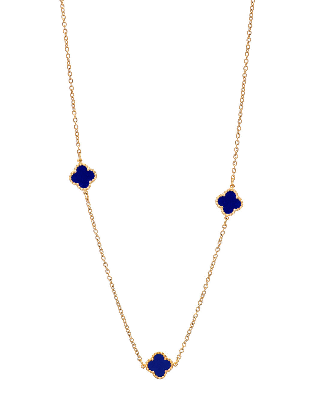 Three Royal Flower Small Necklace