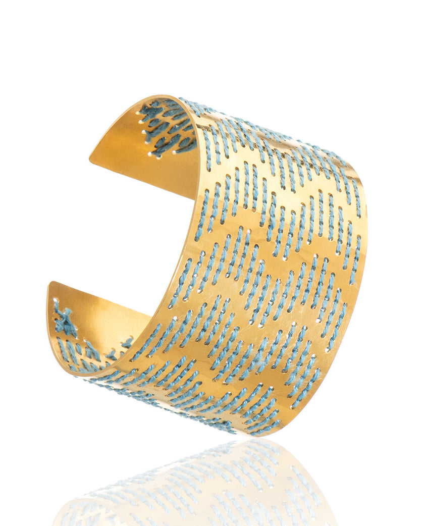 Zig Zag Golden Cuff